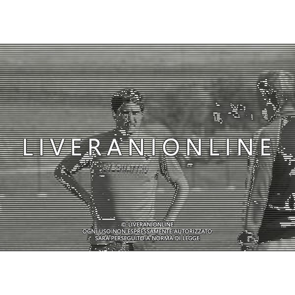 RETROSPETTIVA AGOSTINO DI BARTOLOMEI CALCIATORE NELLA FOTO AGOSTINO DI BARTOLOMEI NELL\'ANNO 1984-1985 IN ALLENAMENTO CON IL MILAN AG ALDO LIVERANI SAS