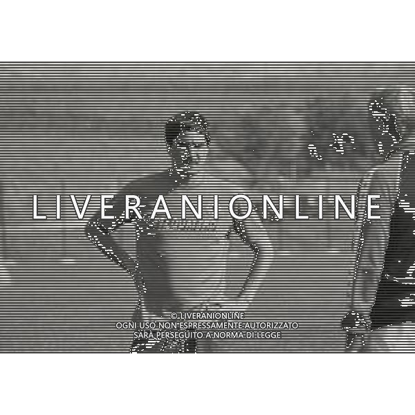 RETROSPETTIVA AGOSTINO DI BARTOLOMEI CALCIATORE NELLA FOTO AGOSTINO DI BARTOLOMEI NELL\'ANNO 1984-1985 IN ALLENAMENTO CON IL MILAN AG ALDO LIVERANI SAS