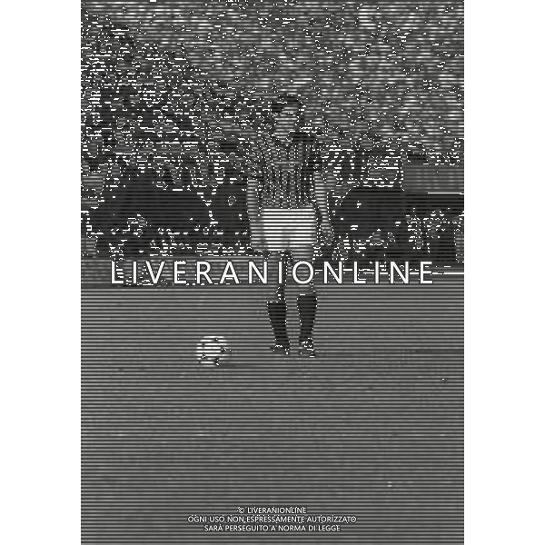 RETROSPETTIVA AGOSTINO DI BARTOLOMEI CALCIATORE NELLA FOTO AGOSTINO DI BARTOLOMEI NELL\'ANNO 1985-1986 CON LA MAGLIA DEL MILAN AG ALDO LIVERANI SAS