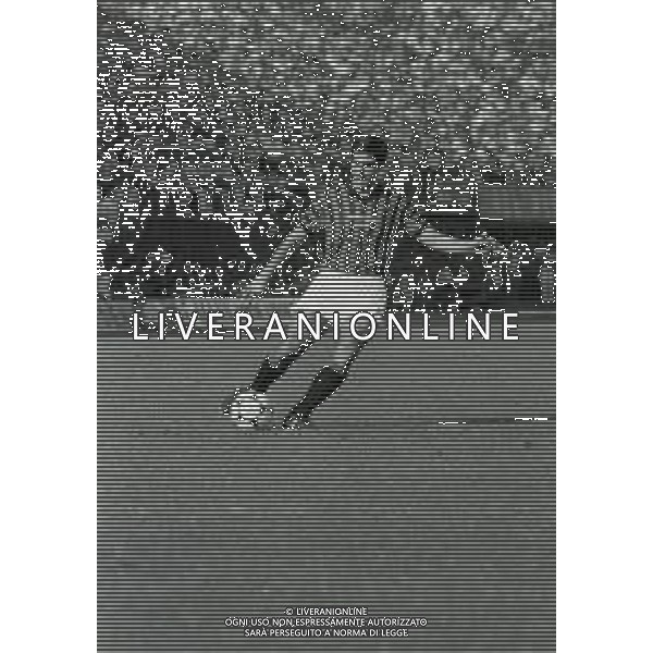 RETROSPETTIVA AGOSTINO DI BARTOLOMEI CALCIATORE NELLA FOTO AGOSTINO DI BARTOLOMEI NELL\'ANNO 1985-1986 CON LA MAGLIA DEL MILAN AG ALDO LIVERANI SAS