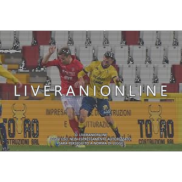Campionato Italiano di Calcio Serie C - Lega Pro 2019/2020 Trieste, Italia 08/12/2019 Triestina Vs Modena Nella foto: Alessandro Mattioli del Modena contrastato da Federico Maracchi della Triestina. foto f de bernardi-alessio marini-ag aldo liverani sas