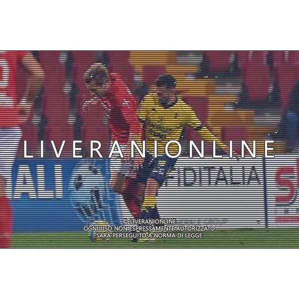 Campionato Italiano di Calcio Serie C - Lega Pro 2019/2020 Trieste, Italia 08/12/2019 Triestina Vs Modena Nella foto: Alessandro Mattioli del Modena contrastato da Federico Maracchi della Triestina. foto f de bernardi-alessio marini-ag aldo liverani sas