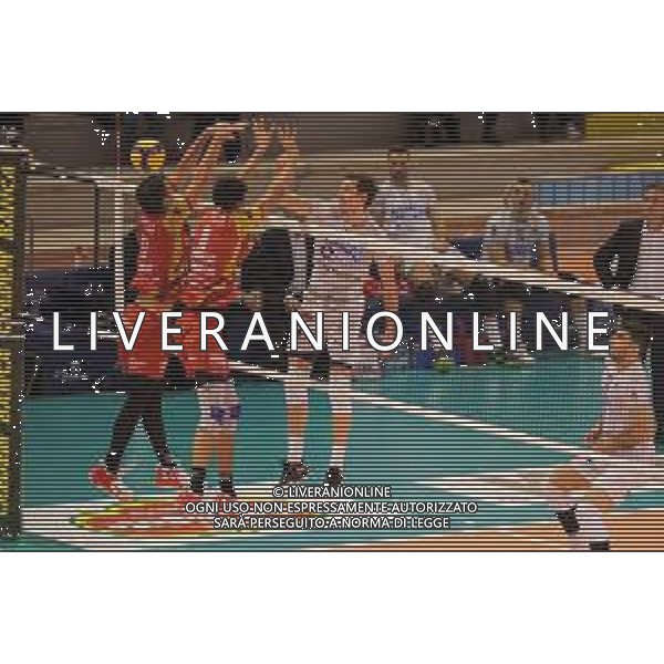 Campionato Italiano di Volley Superlega Serie A 2019/2020 Latina, Italia 08/12/2019 Top Volley Cisterna vs Tonno Callipo Calabria Vibo Valentia Nella foto: muro Tonno Callippo Vibo Valentia FOTO LUIGI MARIANI-ALESSIO MARINI-AG ALDO LIVERANI SAS