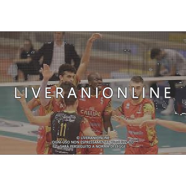 Campionato Italiano di Volley Superlega Serie A 2019/2020 Latina, Italia 08/12/2019 Top Volley Cisterna vs Tonno Callipo Calabria Vibo Valentia Nella foto: esutanza Tonno Callippo Vibo Valentia FOTO LUIGI MARIANI-ALESSIO MARINI-AG ALDO LIVERANI SAS