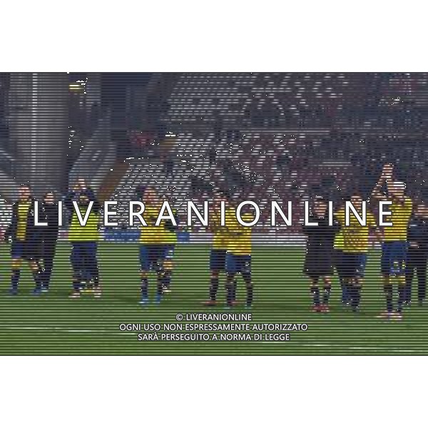 Campionato Italiano di Calcio Serie C - Lega Pro 2019/2020 Trieste, Italia 08/12/2019 Triestina Vs Modena Nella foto: La squadra del Modena saluta i tifosi dopo la vittoria per 1 a 0 contro la Triestina. FOTO FRANCO DE BERNARDI-ALESSIO MARINI-AG ALDO LIVERANI SAS