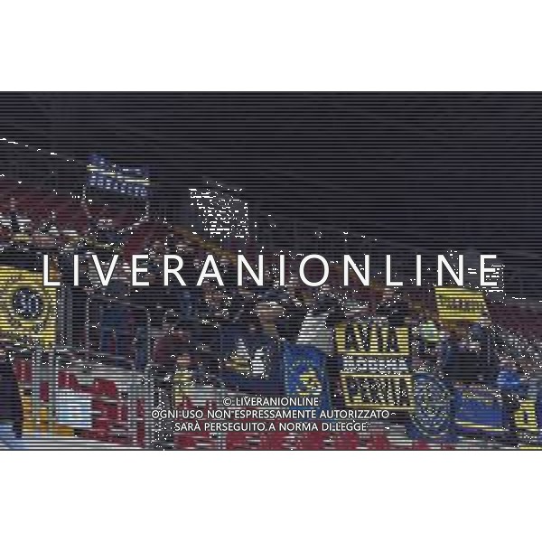 Campionato Italiano di Calcio Serie C - Lega Pro 2019/2020 Trieste, Italia 08/12/2019 Triestina Vs Modena Nella foto: I tifosi del Modena esultano dopo la vittoria per 1 a 0 contro la Triestina. FOTO FRANCO DE BERNARDI-ALESSIO MARINI-AG ALDO LIVERANI SAS
