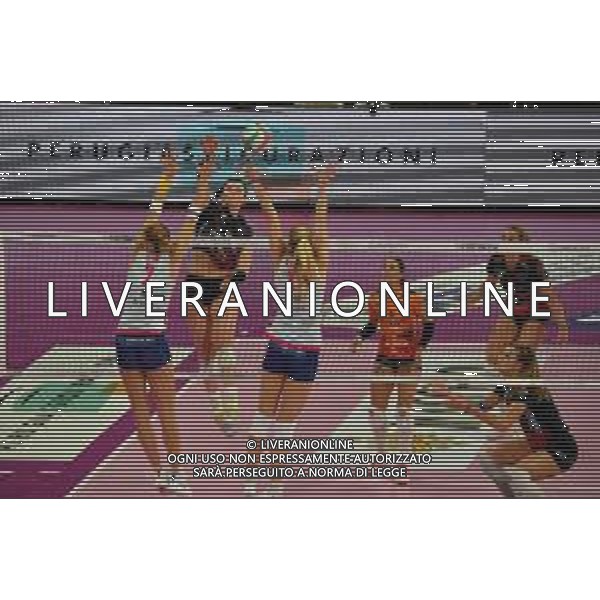 Campionato Italiano di Volley Serie A1 Femminile 2019/2020 Perugia, Italia 08/12/2019 Bartoccini Fortinfissi Perugia vs Savino Del Bene Scandicci Nella foto: 7 montibeller 7pietrini 15 stevanovic foto giorgio panacci-alessio marini-ag aldo liverani sas