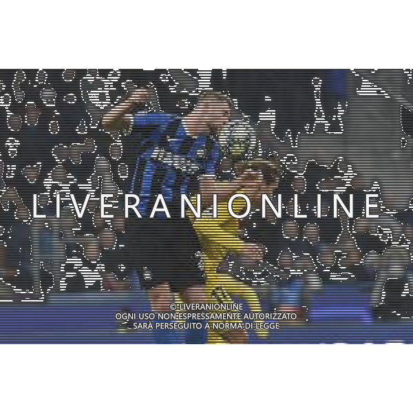 Skriniar e Antoine Griezmann Inter vs Barcellona UEFA Champions League fase a gironi 6° giornata gruppo F Milano 10–12-2019 Stadio Giuseppe Meazza - San Siro foto Roberto Garavaglia - ag. Aldo Liverani sas