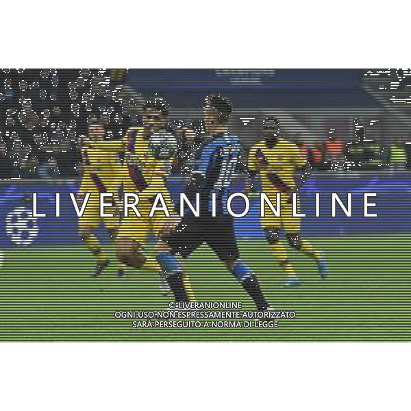 lautaro Martinez segna il gol del 2 a 1 Inter ma il gol e’ annullato per fuorigioco Inter vs Barcellona UEFA Champions League fase a gironi 6° giornata gruppo F Milano 10–12-2019 Stadio Giuseppe Meazza - San Siro foto Roberto Garavaglia - ag. Aldo Liverani sas