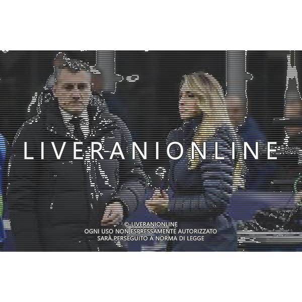 Christian Vieri ex giocatore e Giorgia Rossi giornalista Mediaset Inter vs Barcellona UEFA Champions League fase a gironi 6° giornata gruppo F Milano 10–12-2019 Stadio Giuseppe Meazza - San Siro foto Roberto Garavaglia - ag. Aldo Liverani sas