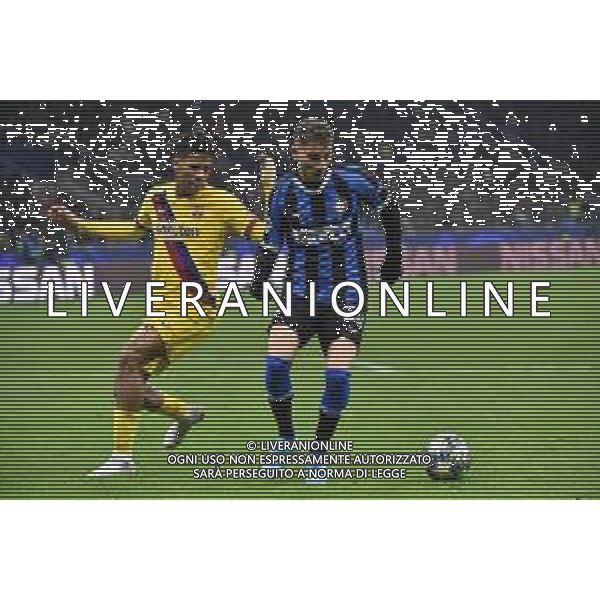Sebastiano Esposito (Inter) e sulla SX Jean Clair Todibo (Barcellona) Inter vs Barcellona UEFA Champions League fase a gironi 6° giornata gruppo F Milano 10–12-2019 Stadio Giuseppe Meazza - San Siro foto Roberto Garavaglia - ag. Aldo Liverani sas