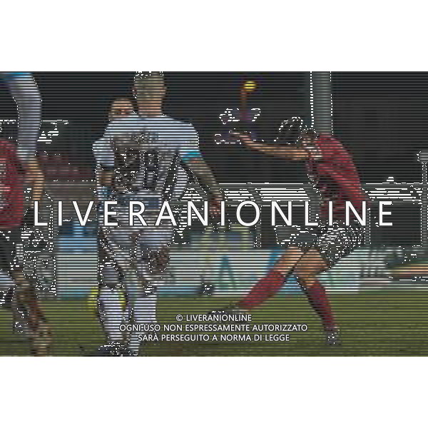 Campionato di Calcio Serie C - Lega Pro 2019/2020 Pontedera, Italia 11/12/2019 Pontedera vs Lecco Nella foto: Andrea Caponi (P) calcia in porta e realizza il gol del pareggio FOTO FABIO FAGIOLINI-ALESSIO MARINI-AG ALDO LIVERANI SAS