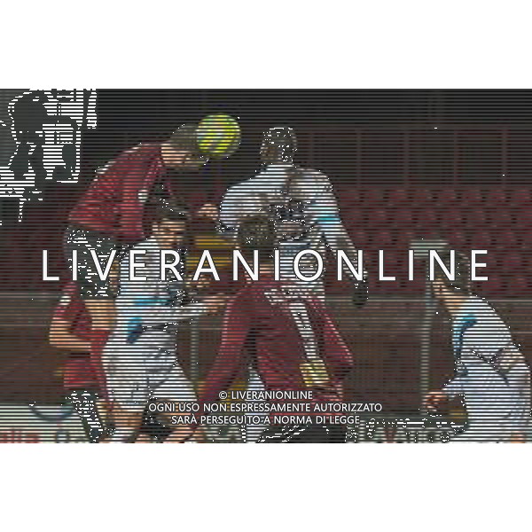 Campionato di Calcio Serie C - Lega Pro 2019/2020 Pontedera, Italia 11/12/2019 Pontedera vs Lecco Nella foto: Giacomo Risaliti (P) di testa in area del Lecco FOTO FABIO FAGIOLINI-ALESSIO MARINI-AG ALDO LIVERANI SAS