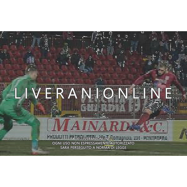 Campionato di Calcio Serie C - Lega Pro 2019/2020 Pontedera, Italia 11/12/2019 Pontedera vs Lecco Nella foto: Caio De Cenco (P) realizza il gol del 4 a 1 FOTO FABIO FAGIOLINI-ALESSIO MARINI-AG ALDO LIVERANI SAS