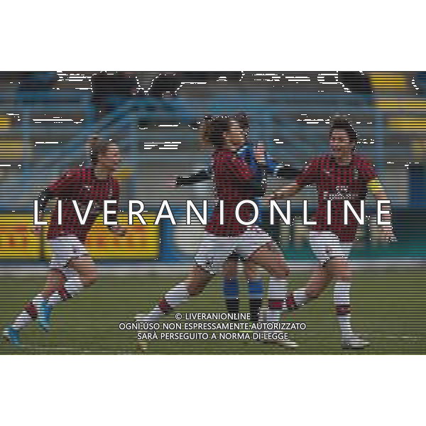 Calcio Coppa Italia Femminile 2019/2020 Milano, Italia 11/12/2019 Ottavi di Finale - Inter vs Milan Nella foto: Miriam Longo (Milan) festeggia il gol FOTO FRANCESCO SCACCIANOCE-ALESSIO MARINI-AG ALDO LIVERANI SAS