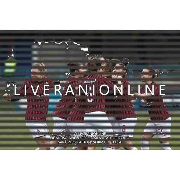 Calcio Coppa Italia Femminile 2019/2020 Milano, Italia 11/12/2019 Ottavi di Finale - Inter vs Milan Nella foto: Miriam Longo (Milan) festeggia il gol FOTO FRANCESCO SCACCIANOCE-ALESSIO MARINI-AG ALDO LIVERANI SAS