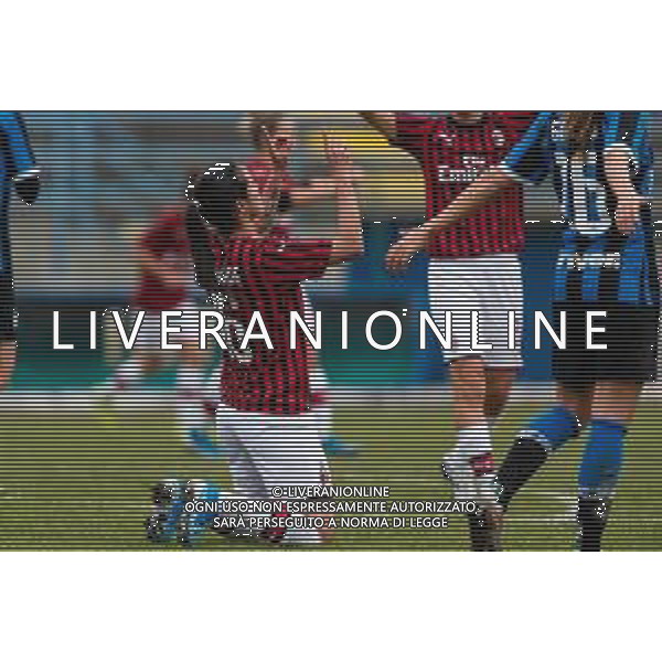 Calcio Coppa Italia Femminile 2019/2020 Milano, Italia 11/12/2019 Ottavi di Finale - Inter vs Milan Nella foto: Lady Patricia Andrade (Milan) festeggia il gol FOTO FRANCESCO SCACCIANOCE-ALESSIO MARINI-AG ALDO LIVERANI SAS