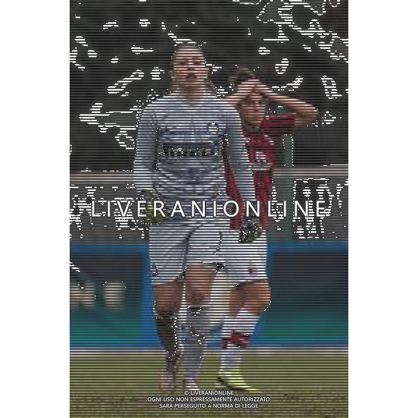 Calcio Coppa Italia Femminile 2019/2020 Milano, Italia 11/12/2019 Ottavi di Finale - Inter vs Milan Nella foto: Valentina Bergamaschi (Milan) e Roberta Aprile (Inter) FOTO FRANCESCO SCACCIANOCE-ALESSIO MARINI-AG ALDO LIVERANI SAS
