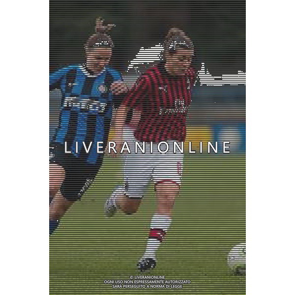 Calcio Coppa Italia Femminile 2019/2020 Milano, Italia 11/12/2019 Ottavi di Finale - Inter vs Milan Nella foto: Marta Carissimi (Milan) e Lisa Alborghetti (Inter) FOTO FRANCESCO SCACCIANOCE-ALESSIO MARINI-AG ALDO LIVERANI SAS
