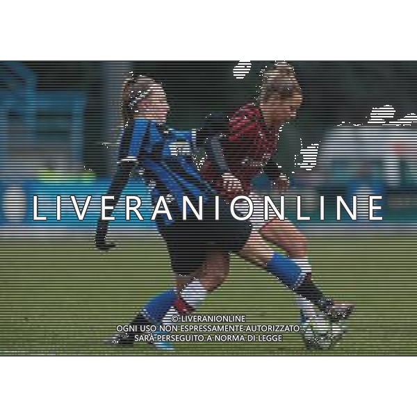 Calcio Coppa Italia Femminile 2019/2020 Milano, Italia 11/12/2019 Ottavi di Finale - Inter vs Milan Nella foto: Dominica Conc (Milan) e Irene Santi (Inter) FOTO FRANCESCO SCACCIANOCE-ALESSIO MARINI-AG ALDO LIVERANI SAS