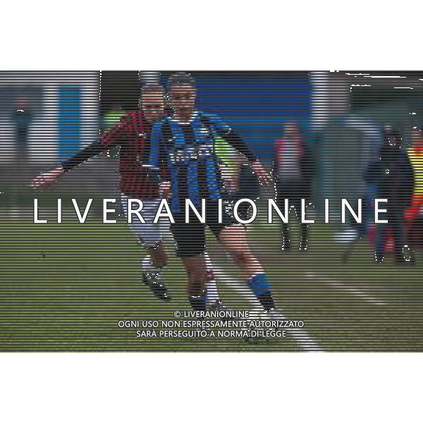 Calcio Coppa Italia Femminile 2019/2020 Milano, Italia 11/12/2019 Ottavi di Finale - Inter vs Milan Nella foto: Caterina Fracaros (Inter) e Sandra Zigic (Milan) FOTO FRANCESCO SCACCIANOCE-ALESSIO MARINI-AG ALDO LIVERANI SAS