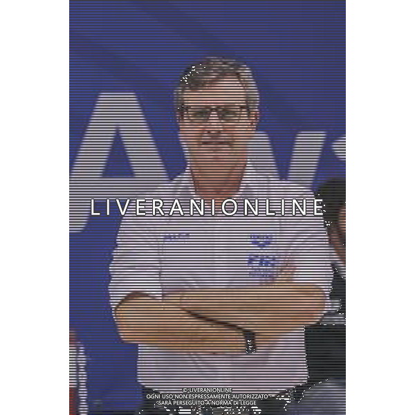 Nazionale Italiana di Pallanuoto Roma, Italia 11/12/2019 WaterPolo World League Women - Italia vs Russia Nella foto: Coach Paolo Zizza (Italia) FOTO SIMONE SCARANO-ALESSIO MARINI -AG ALDO LIVERANI SAS