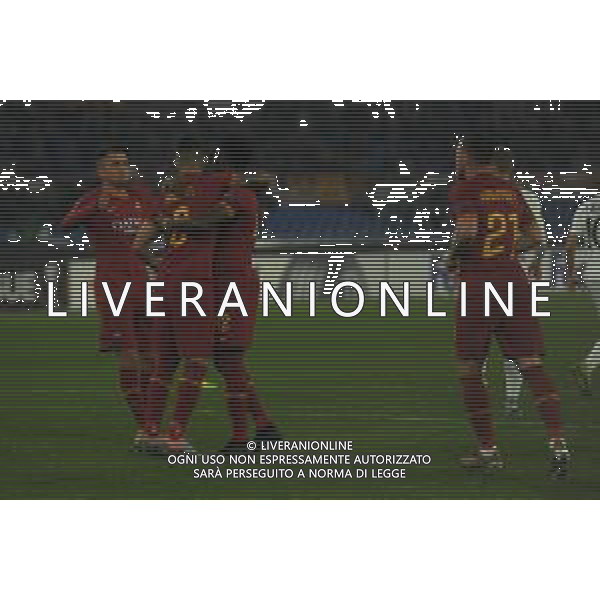Roma vs Wolfsberg Europa League - 6 giornata Stadio Olimpico - Roma 12-12-2019 nella foto Esultanza Roma ©Federico Gaetano/AGENZIA ALDO LIVERANI SAS