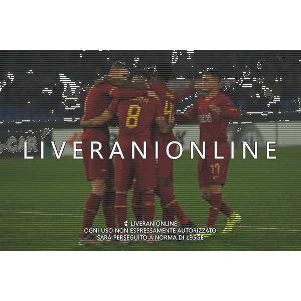 Roma vs Wolfsberg Europa League - 6 giornata Stadio Olimpico - Roma 12-12-2019 nella foto Esultanza Roma ©Federico Gaetano/AGENZIA ALDO LIVERANI SAS