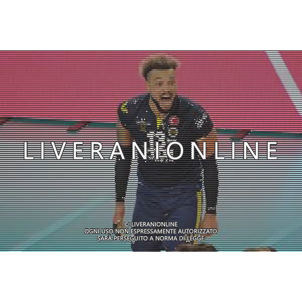 Volley Champions League Men 2019/2020 Trento, Italia 12/12/2019 Trentino Itas vs Fenerbahce HDI Sigorta Istambul Nella foto: Esultanza di Salvador Hidalgo Oliva (13) Fenerbahce HDI Sigorta Istambul FOTO ROBERTO TOMMASINI-ALESSIO MARINI-AG ALDO LIVERANI SAS