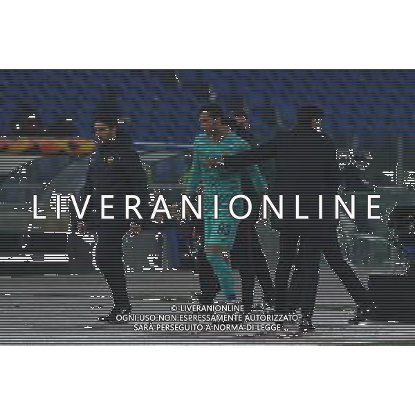 Roma vs Wolfsberg Europa League - 6 giornata Stadio Olimpico - Roma 12-12-2019 nella foto Fonseca consola Mirante ©Federico Gaetano/AGENZIA ALDO LIVERANI SAS