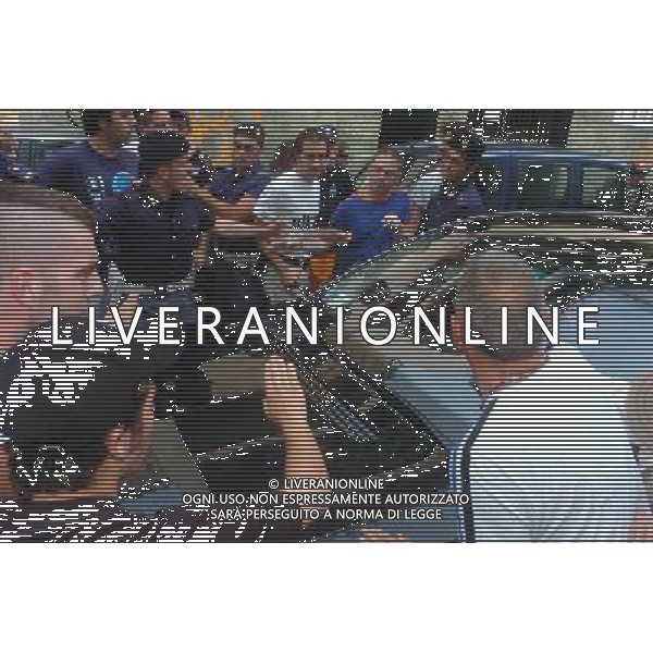 Milano 07/07/2005 Assemblea di Lega nella foto: Auto di Enrico Preziosi circondata dagli ultras foto Arcaini / Ag.Aldo liverani