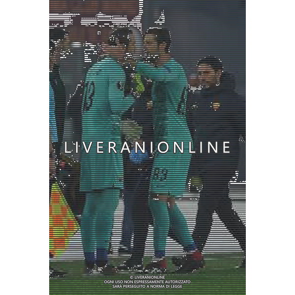 Roma vs Wolfsberg Europa League - 6 giornata Stadio Olimpico - Roma 12-12-2019 nella foto Mirante e Pau Lopez FOTO FEDERICO GAETANO-AG ALDO LIVERANI SAS