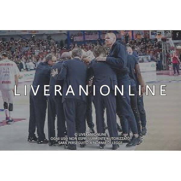 Campionato di Basket Serie A 2019/2020 Venezia, Italia 15/12/2019 Umana Reyer Venezia vs AX Armani Exchange Olimpia Milano Nella foto: team dell\' AX Armani Exchange Olimpia Milano FOTO ALESSIO MARINI-AG ALDO LIVERANI SAS