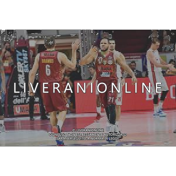 Campionato di Basket Serie A 2019/2020 Venezia, Italia 15/12/2019 Umana Reyer Venezia vs AX Armani Exchange Olimpia Milano Nella foto: Jeremy CHAPPELL dell\' Umana Reyer Venezia and Michael BRAMOS dell\' Umana Reyer Venezia FOTO ALESSIO MARINI-AG ALDO LIVERANI SAS