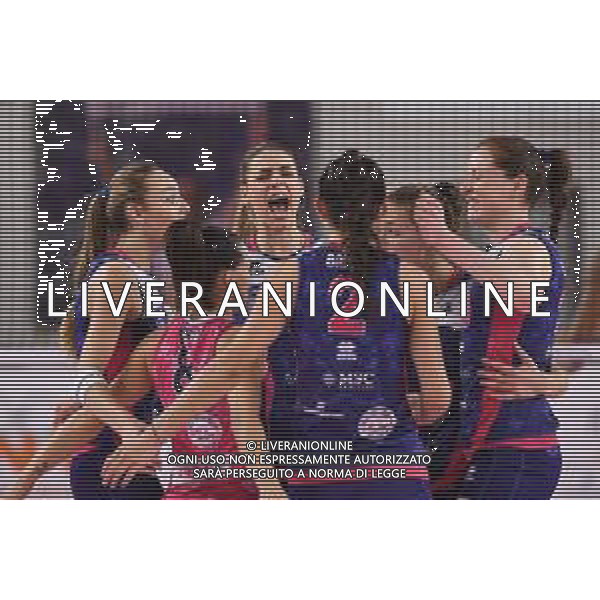 Campionato di Volley Serie A1 Femminile 2019/2020 Scandicci (FI), Italia 15/12/2019 Savino Del Bene Scandicci vs Golden Tulip Volalto 2.0 Caserta Nella foto: Esultanza Scandicci FOTO LISA GUGLIELMI-ALESSIO MARINI-AG ALDO LIVERANI SAS