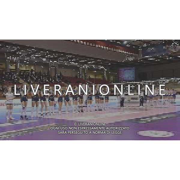 Campionato di Volley Serie A1 Femminile 2019/2020 Jesi (AN), Italia 15/12/2019 Lardini Filottrano-Il Bisonte Firenze Nella foto: Lardini Filottrano e Il Bisonte Firenze schierate in campo FOTO ROBERTO BARTOMEOLI-ALESSIO MARINI-AG ALDO LIVERANI SAS
