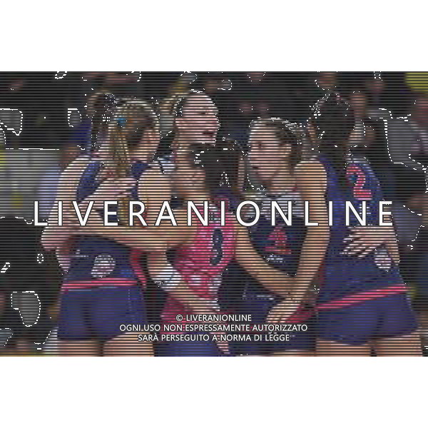 Campionato di Volley Serie A1 Femminile 2019/2020 Scandicci (FI), Italia 15/12/2019 Savino Del Bene Scandicci vs Golden Tulip Volalto 2.0 Caserta Nella foto: Esultanza Scandicci FOTO LISA GUGLIELMI-ALESSIO MARINI-AG ALDO LIVERANI SAS