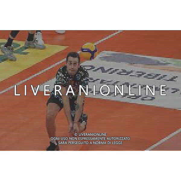 Campionato di Volley Superlega Serie A 2019/2020 Perugia, Italia 15/12/2019 Sir Safety Conad Perugia vs Leo Shoes Modena Nella foto: giuliano de cecco (n.15 palleggiatore sir safety conad perugia) in ricezione FOTO LORIS CERQUIGLINI-ALESSIO MARINI-AG ALDO LIVERANI SAS