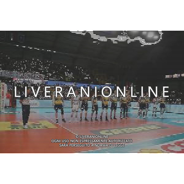 Campionato di Volley Superlega Serie A 2019/2020 Perugia, Italia 15/12/2019 Sir Safety Conad Perugia vs Leo Shoes Modena Nella foto: formazione leo shoes modena FOTO LORIS CERQUIGLINI-ALESSIO MARINI-AG ALDO LIVERANI SAS