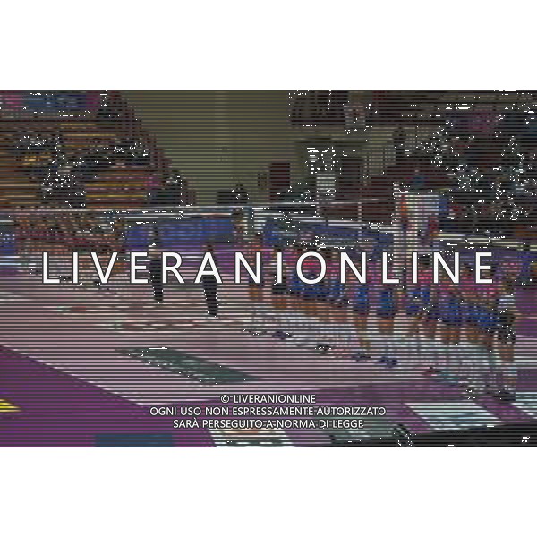Campionato di Volley Serie A1 Femminile 2019/2020 NOVARA , Italia 15/12/2019 Igor Gorgonzola Novara vs Bartoccini Fortinfissi Perugia Nella foto: Le squadre schierate FOTO SALVO BARBAGALLO-ALESSIO MARINI-AG ALDO LIVERANI SAS