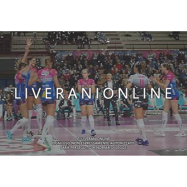 Campionato di Volley Serie A1 Femminile 2019/2020 NOVARA , Italia 15/12/2019 Igor Gorgonzola Novara vs Bartoccini Fortinfissi Perugia Nella foto: Esultanza Igor Gorgonzola Novara FOTO SALVO BARBAGALLO-ALESSIO MARINI-AG ALDO LIVERANI SAS