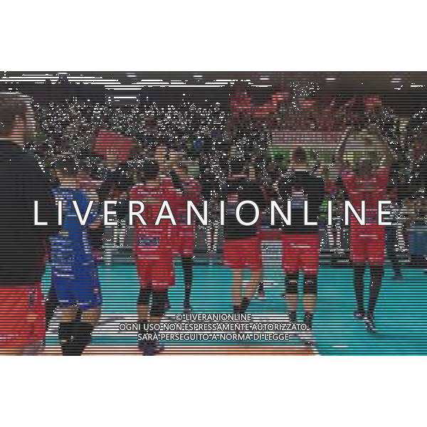 Campionato di Volley Superlega Serie A 2019/2020 Padova, Italia 15/12/2019 Kioene Padova vs Cucine Lube Civitanova Nella foto: Cucine Lube Civitanova e lube nel cuore FOTO VALERIA LIPPERA-ALESSIO MARINI-AG ALDO LIVERANI SAS