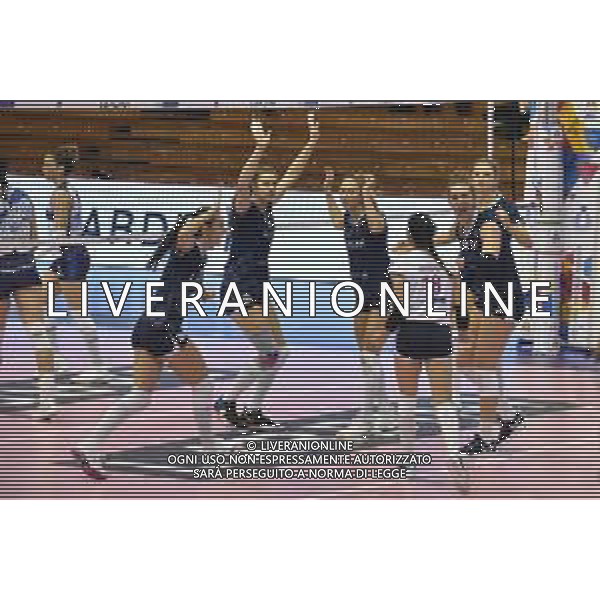 Campionato di Volley Serie A1 Femminile 2019/2020 Jesi (AN), Italia 15/12/2019 Lardini Filottrano-Il Bisonte Firenze Nella foto: Esultanza delle giocatrici della Lardini Filottrano FOTO ROBERTO BARTOMEOLI-ALESSIO MARINI-AG ALDO LIVERANI SAS