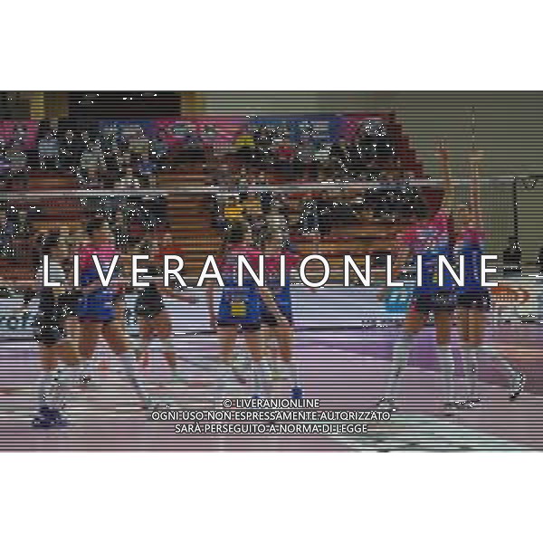 Campionato di Volley Serie A1 Femminile 2019/2020 Cuneo, Italia 15/12/2019 Igor Gorgonzola Novara vs Bartoccini Fortinfissi Perugia Nella foto: Esultanza Igor Novara, Micha Hancock, 12 (Igor Gorgonzola Novara), Jovana Brakocevic, 2 (Igor Gorgonzola Novara), Cristina Chirichella, 10 (Igor Gorgonzola Novara) FOTO SALVO BARBAGALLO-ALESSIO MARINI-AG ALDO LIVERANI SAS