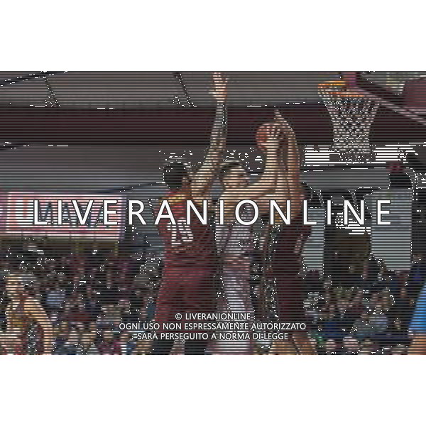Basket EuroCup 2019/2020 Venezia, Italia 18/12/2019 Umana Reyer Venezia vs Rytas Vilnius Nella foto: Evaldas Kairys (Rytas Vilnius)Contrastato da Francesco Pellegrino (Umana Reyer Venezia)e Michael Bramos (Umana Reyer Venezia) FOTO ALFIO GUARISE-ALESSIO MARINI-AG ALDO LIVERANI SAS