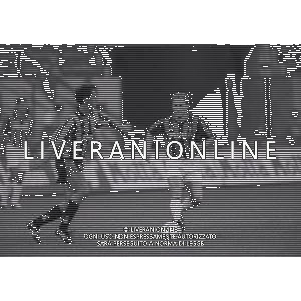 22-08-1992 MILANO-TROFEO LUIGI BERLUSCONI MILAN INTER 1-0 NELLA FOTO RICCARDO FERRI E JEAN PIERRE PAPIN AG ALDO LIVERANI SAS