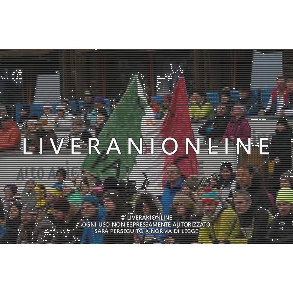 Sci Alpino Val Gardena, Italia 20/12/2019 Coppa del Mondo - Super G Maschile Nella foto: Tifosi di Dominik Paris nel parterre della Saslong. ©LM/Roberto Tommasini-Alessio Marini/AGENZIA ALDO LIVERANI SAS