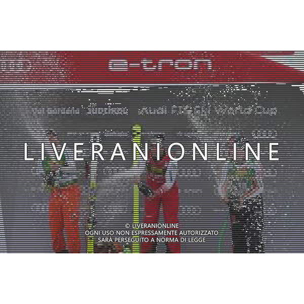 Sci Alpino Val Gardena, Italia 20/12/2019 Coppa del Mondo - Super G Maschile Nella foto: Ceremony KRIECHMAYR Vincent (AUT) (C), JANSRUD Kjetil (NOR) (L), DRESSEN Thomas (GER) (R) ©LM/Sergio Bisi-Alessio Marini/AGENZIA ALDO LIVERANI SAS