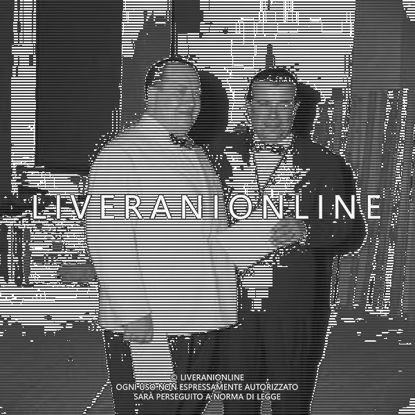 RETROSPETTIVA FESTIVAL DI NAPOLI 1955, Terzo festival della canzone napoletana Teatro Mediterraneo Napoli 16-18 giugno 1955 Nella foto Giuseppe Anepeta e Cinico Angelini ©Archivio Giovanni Liverani /AGENZIA ALDO LIVERANI SAS