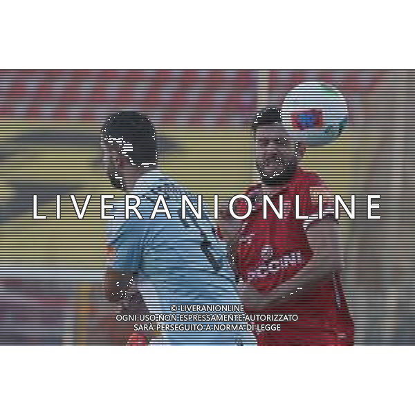 Campionato di Calcio Serie B 2019/2020 Perugia, Italia 21/12/2019 Perugia-Virtus Entella Nella foto: marco coppolato (n.22 difensore virtus entella)vs pietro iemmello (n.9 attaccante perugia calcio) ©LM/Loris Cerquiglini-Alessio Marini/AGENZIA ALDO LIVERANI SAS